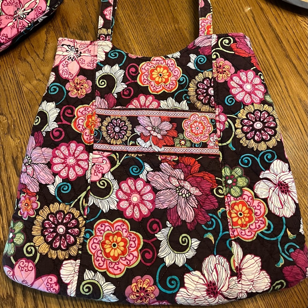 Vera Bradley “Mod Floral Pink” Retired Print Tote Bag